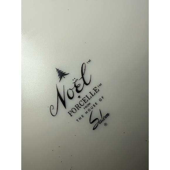 4pc Noel Porcelle The House of Salem Christmas Tree Dinner Plate Set France - Picture 3 of 3